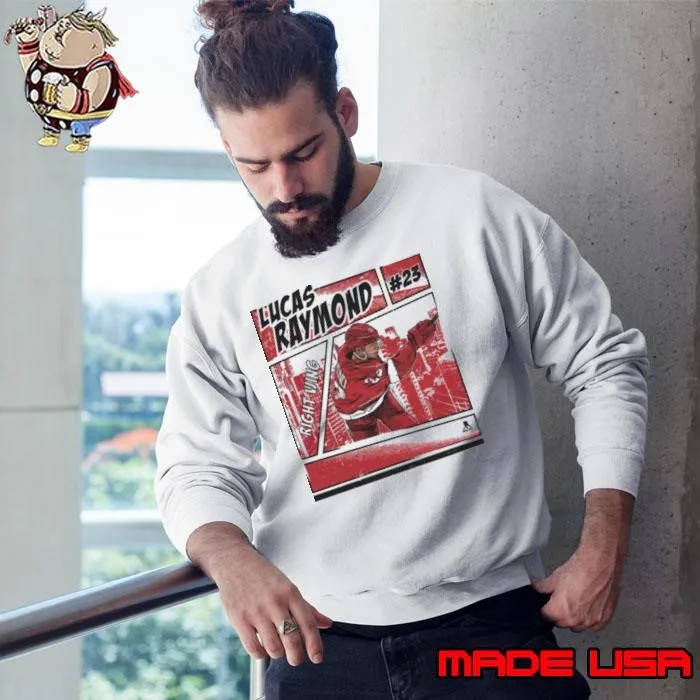 Lucas Raymond Detroit Comic Swedish professional ice hockey winger Sweatshirt