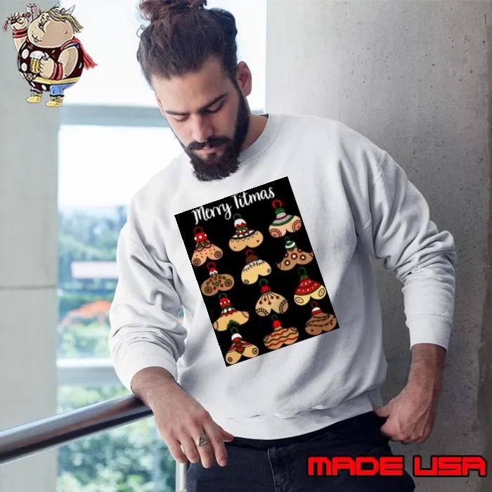 Men Boobs Dirty Gag For Secret Santa Sweatshirt