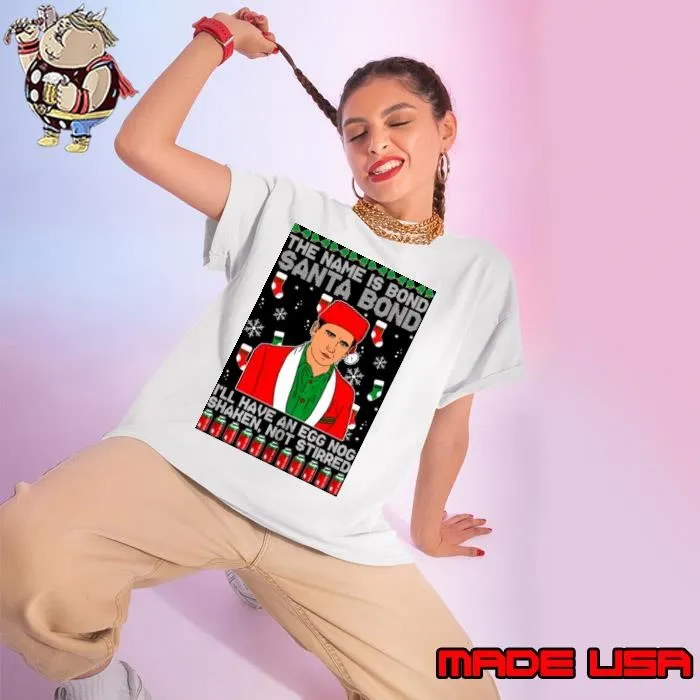 Michael Scott The Name Is Bond Santa Bond This Funny Inspired Office Santa shirt