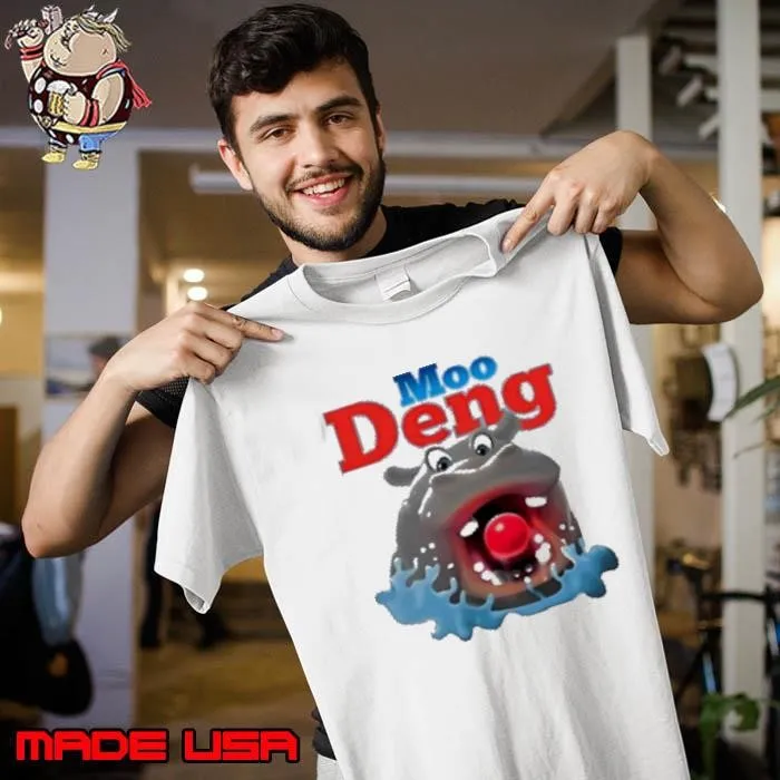 Moo Deng Eating Cartoon Shirt