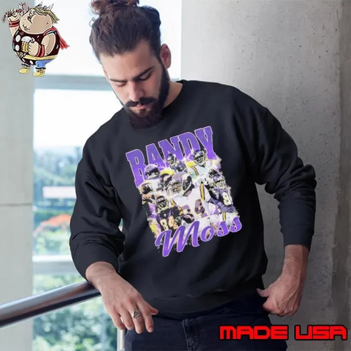 Randy Moss American former professional football wide receiver Retro Bootleg Sweatshirt