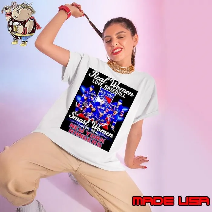 Real women love baseball smart women love the New York Rangers shirt