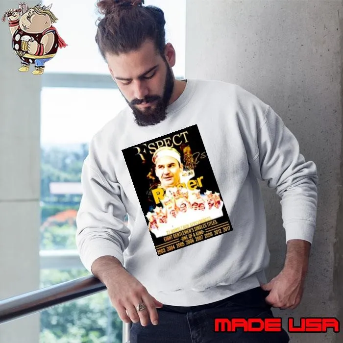Roger Federer 22 Wimbledon appearances one of a kind Sweatshirt