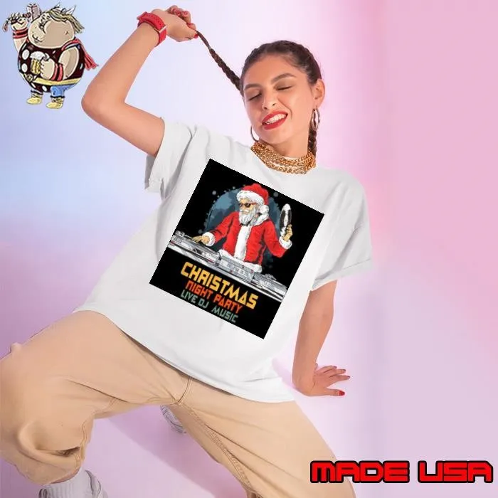 Santa Claus Music DJ Dancing Christmas Gifts Tshirt Shirt