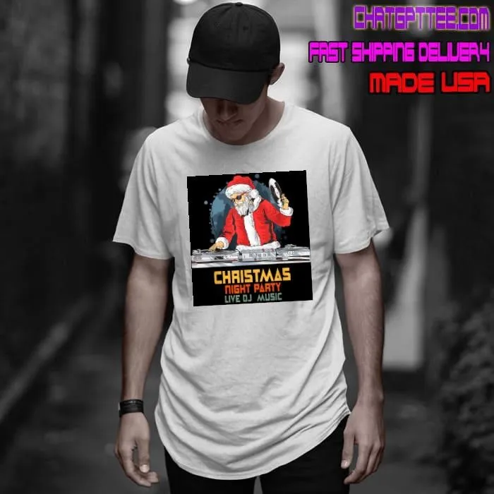 Santa Claus Music DJ Dancing Christmas Gifts Tshirt Unisex