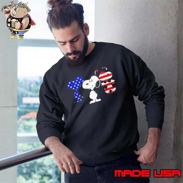 Snoopy american flag Sweatshirt