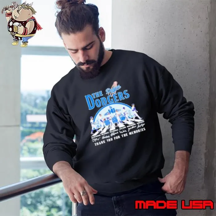 The LA Dodgers Abbey Road 141Th Anniversary 1883 2024 Thank You Signatures Sweatshirt