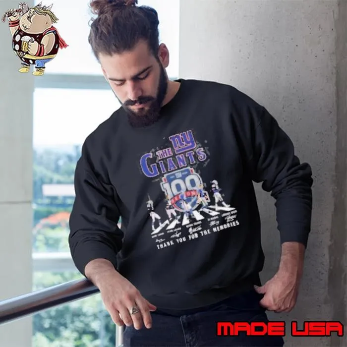 The New York Giants 100 Seasons Thank You For The Memories Sweatshirt