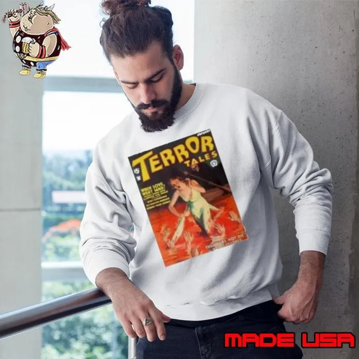 Vintage Terror Tales Pulp Magazine Cool Halloween Costume Sweatshirt