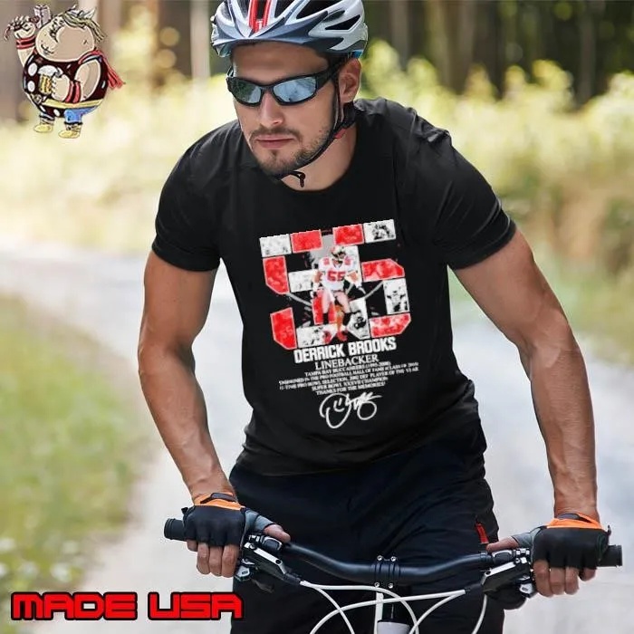 55 Derrick Brooks linebacker Tampa Bay Buccaneers 1995 2008 thanks for the memories signature Unisex