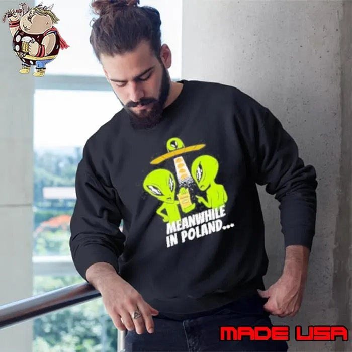 Alien Abduction Pierogi Polish Meanwhile In Poland Sweatshirt