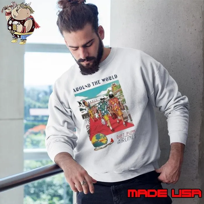 Around the world Daft Punk Airlines Sweatshirt