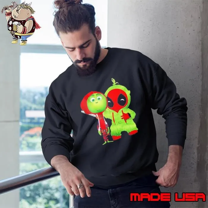 Baby Grinch And Baby Deadpool Sweatshirt