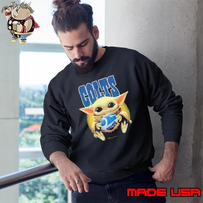 Baby Yoda Hug Rugby Indianapolis Colts shirt