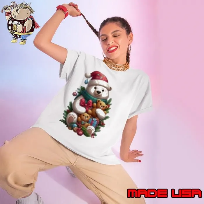 Christmas Bear Family Sticker Shirt