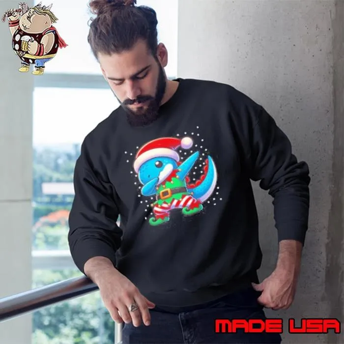 Christmas Dinosaur Elf Funny Dinosaur Lover Dino Sweatshirt