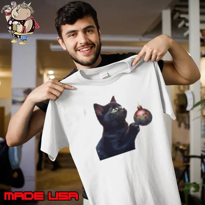 Cute Black Kitten Christmas Bauble Unisex