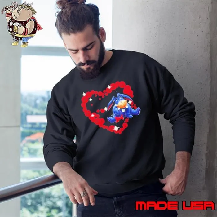 Eeyore Heart Valentines Day Sweatshirt