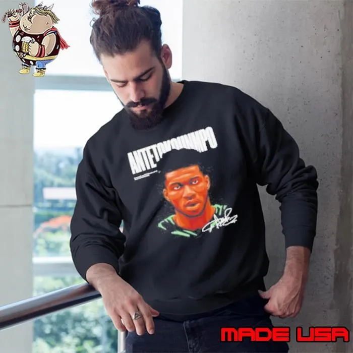 Giannis Antetokounmpo Game Face Basketball Design Signature Sweatshirt