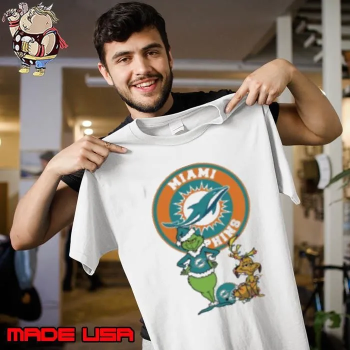 Grinch And Max Miami Dolphins Merry Christmas 2024 Unisex