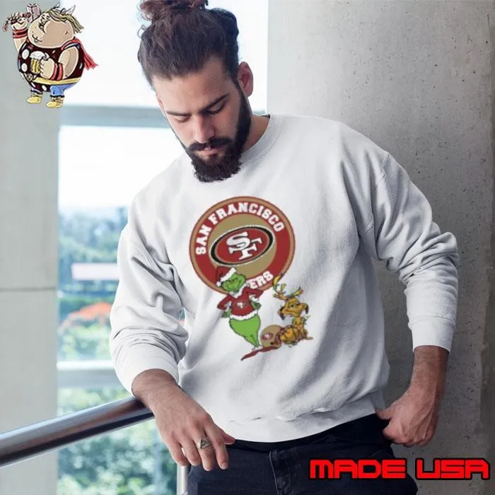 Grinch And Max San Francisco 49ers Merry Christmas 2024 Sweatshirt