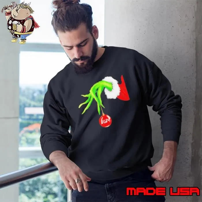 Grinch Hand 2024 Ball Christmas Family Matching Sweatshirt
