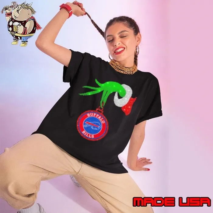 Grinch Hand Holding Buffalo Bills Christmas Shirt
