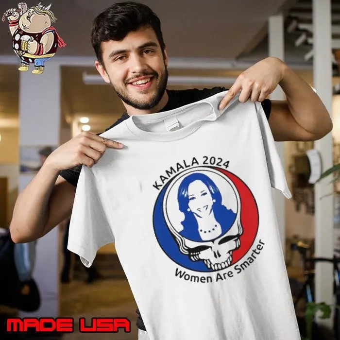 Kamala Harris Grateful Dead 2024 women are smarter shirt