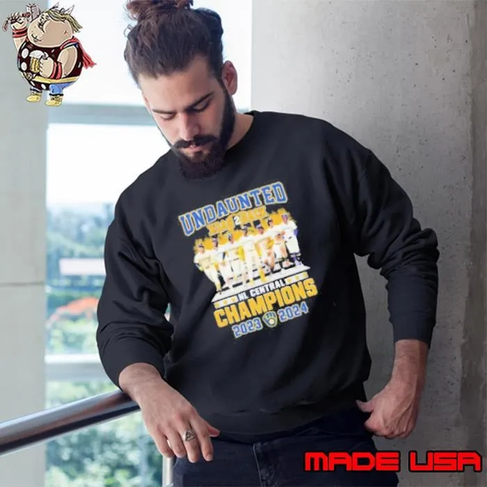 Milwaukee Brewers Undaunted Back 2 Back NL Central Champions 2023 2024 Sweatshirt