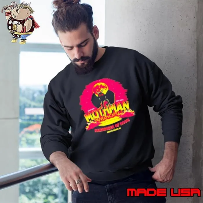 Mothman Harbinger Of Doom Funny Cute Cryptid Creature Retro Sweatshirt