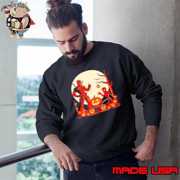 Original Deadpool and Spiderman Halloween Retro Sweatshirt
