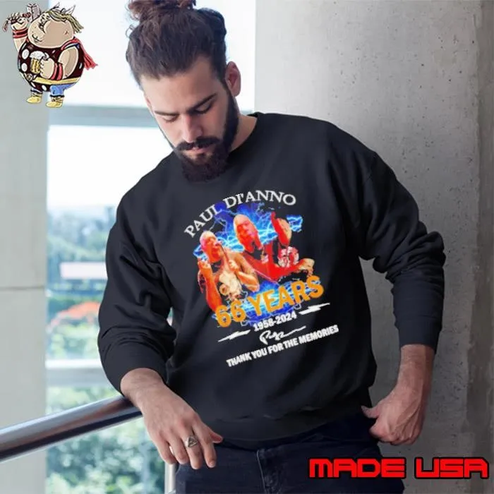 Paul Di’Anno 66 Years 1958 2024 signature thank you for the memories Sweatshirt