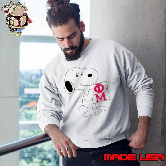 Phi Mu Snoopy Transparent Sweatshirt