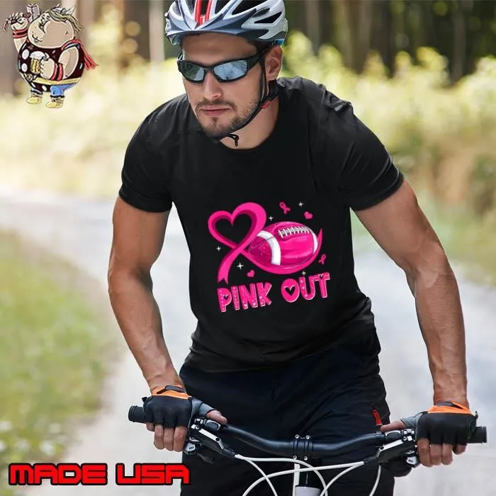 Pink Out Breast Cancer Awareness Football Pink Ribbon Unisex