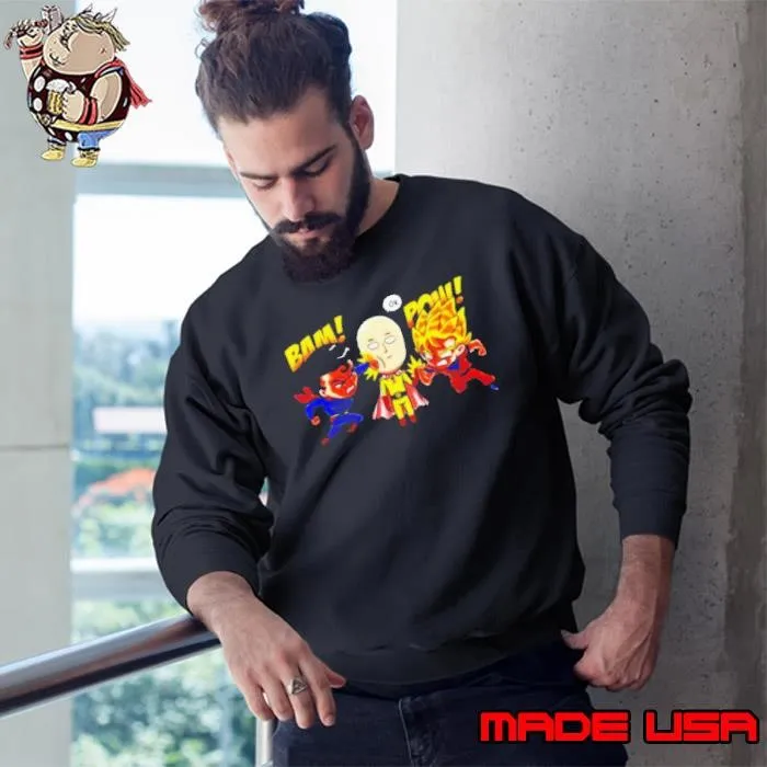 Saitama Vs Superman And Goku Sweatshirt