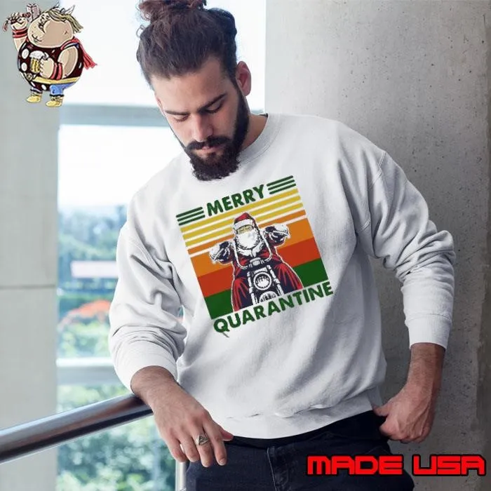 Santa Claus Merry Quarantine Vintage Sweatshirt