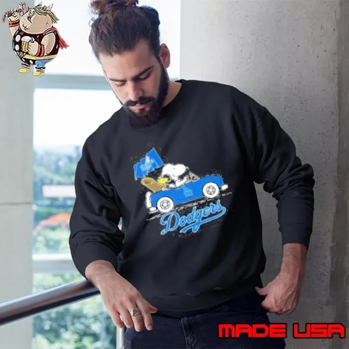 Snoopy And Woodstock X Los Angeles Dodgers October Driving Car 2024 Shirt