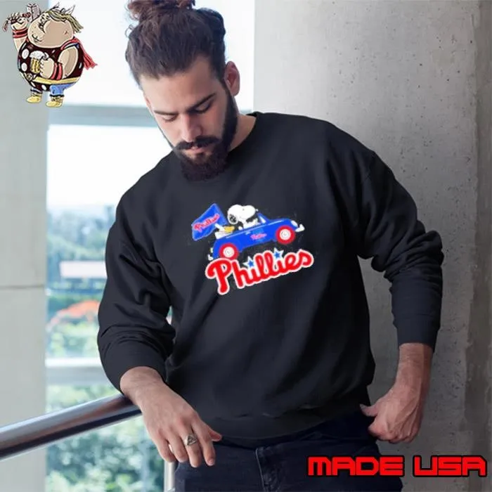 Snoopy And Woodstock X Philadelphia Phillies October Driving Car 2024 Shirt