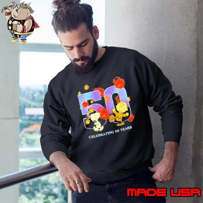 Snoopy and charlie brown celebrating 50 years Sweatshirt