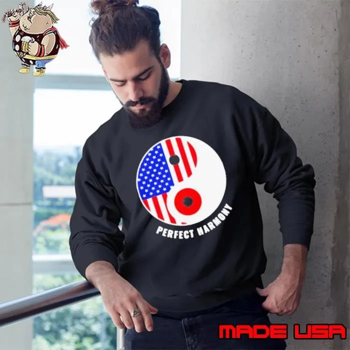 USA Japan Ying Yang Heritage For Proud Japanese American Flag Sweatshirt