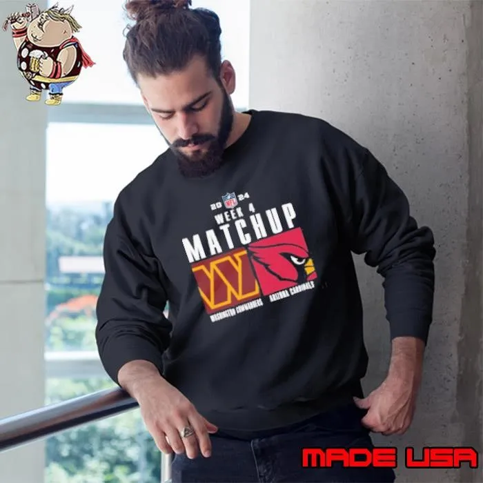 Washington commanders vs arizona cardinals 2024 NFL Week 4 Matchup Sweatshirt