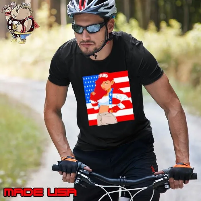 Yes Im a Trump Donald Trump patriotic republican 2024 cute cartoon US flag Unisex