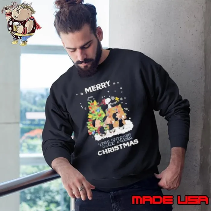 2024 Nevada Wolf Pack Snoopy And Friends Merry Christmas Sweatshirt