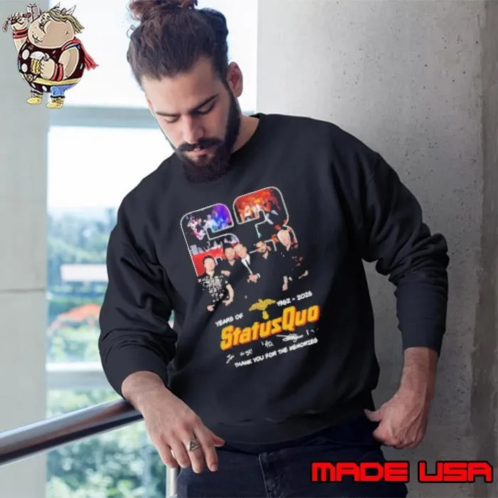 63 Years Of Status Quo 1962 2025 Thank You For The Memories Sweatshirt