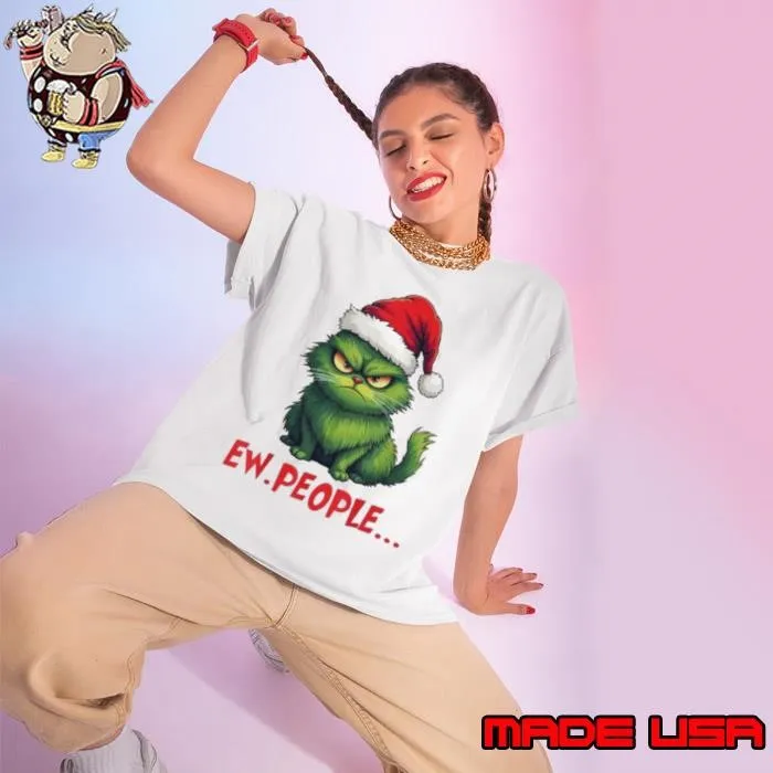 Cat ew people meowy cat Christmas 2024 Ladies tee
