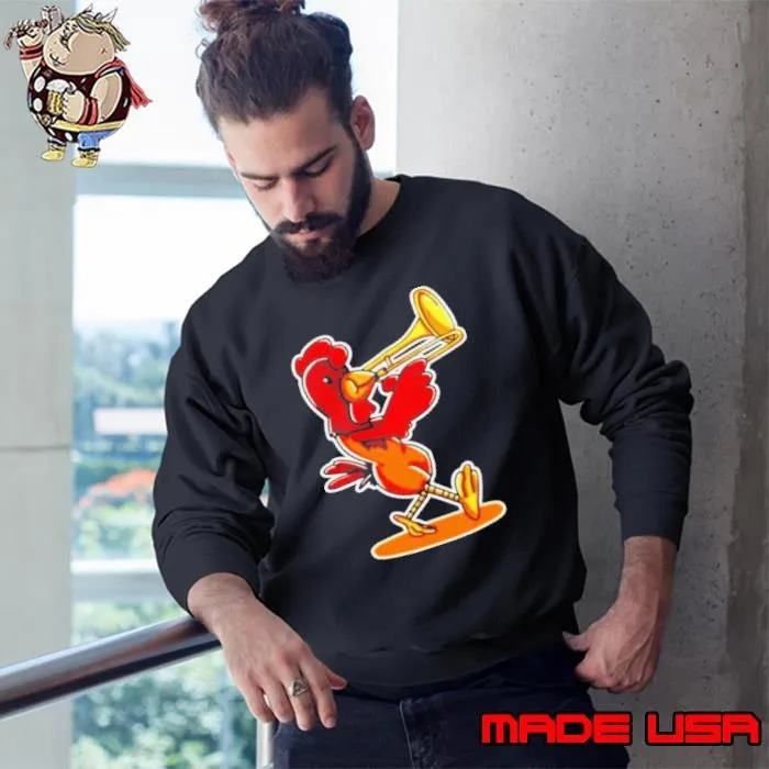Chicken cute playing Trombone Sweatshirt