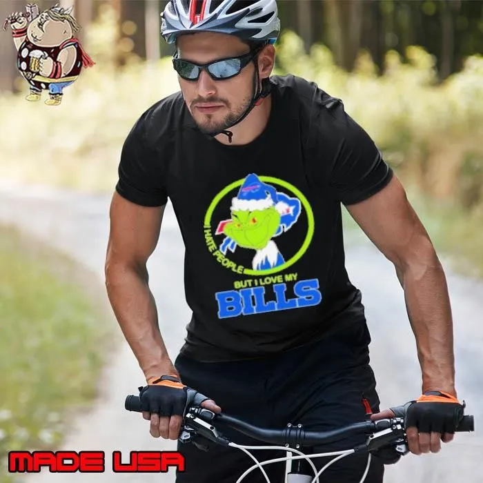 Christmas Grinch X Buffalo Bills I Hate People But I Love My Bills Unisex