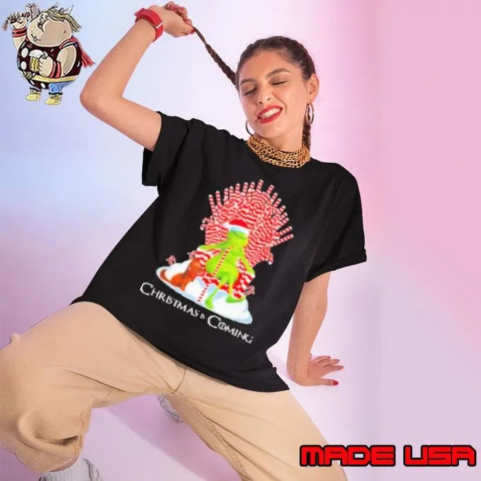 Christmas Is Coming Grinch And Dog 2024 Shirt
