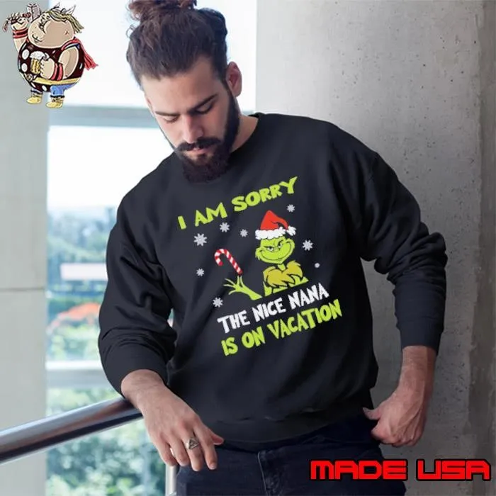Christmas Nana Grinch Holiday Comfort Colors Sweatshirt