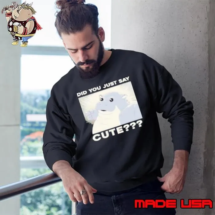 Cute hippo Moo Deng did you just say cute Sweatshirt